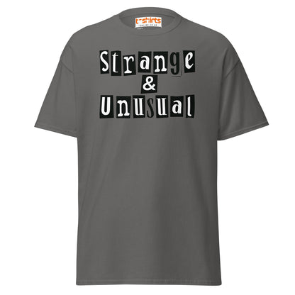 Strange & Unusual T-Shirt – Gothic Quirky Quote Tee - Charcoal - T-Shirts Online
