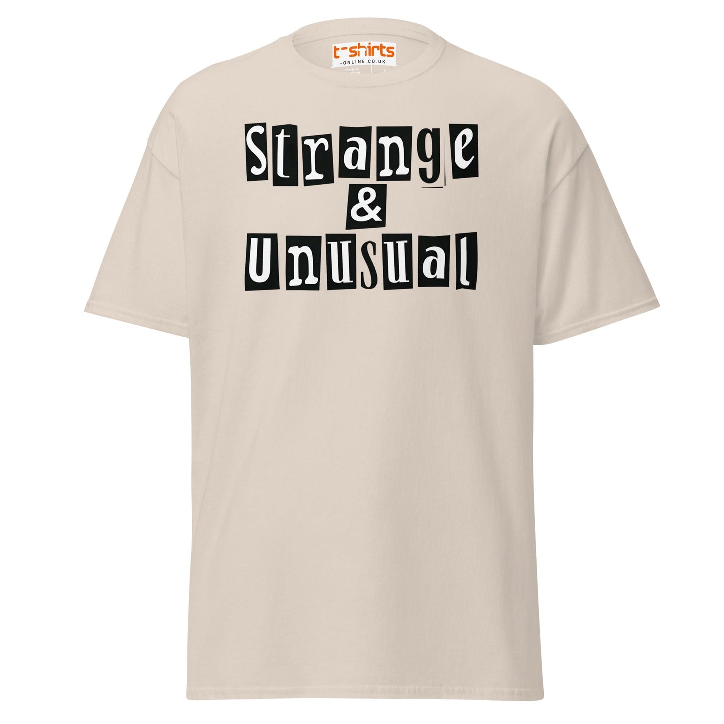 Strange & Unusual T-Shirt – Gothic Quirky Quote Tee - Natural - T-Shirts Online