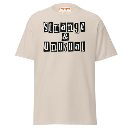 Strange & Unusual T-Shirt – Gothic Quirky Quote Tee - Natural - T-Shirts Online