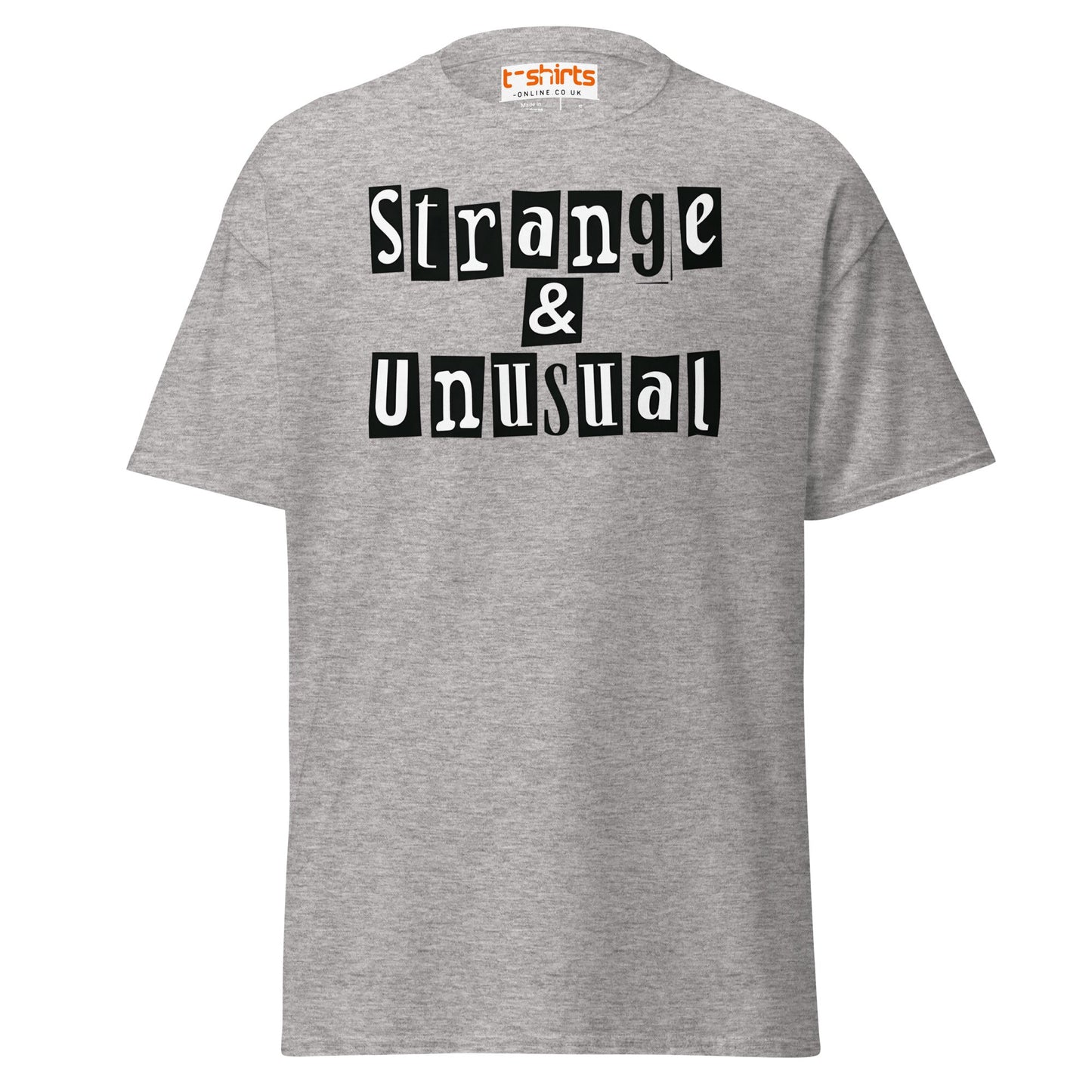 Strange & Unusual T-Shirt – Gothic Quirky Quote Tee - Sport Grey - T-Shirts Online