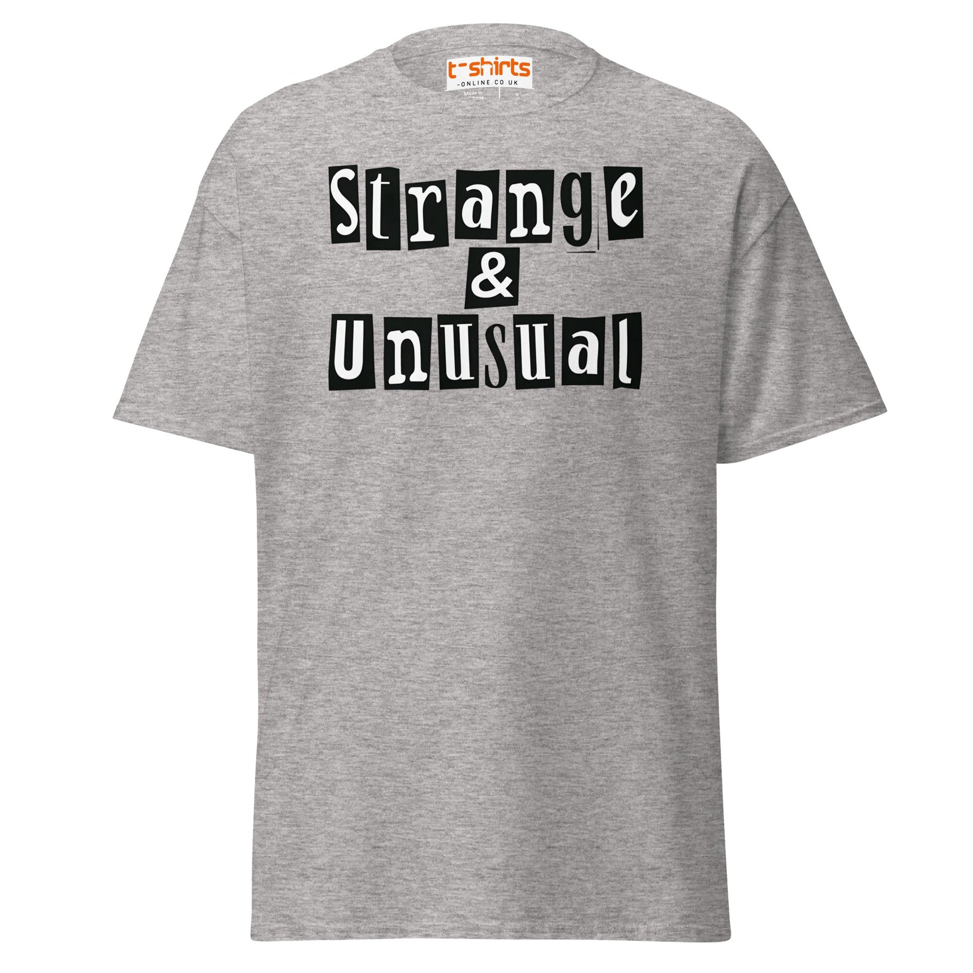 Strange & Unusual T-Shirt – Gothic Quirky Quote Tee - Sport Grey - T-Shirts Online
