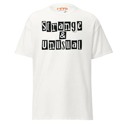 Strange & Unusual T-Shirt – Gothic Quirky Quote Tee - White - T-Shirts Online