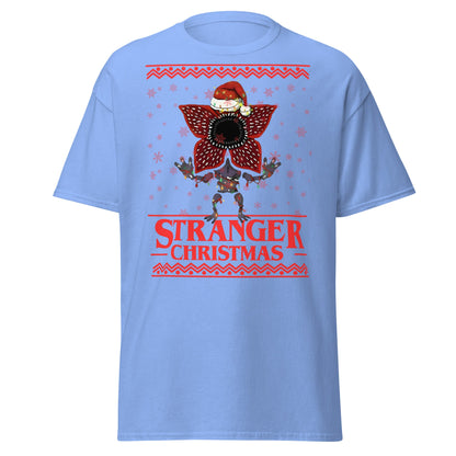 Stranger Christmas T-Shirt - Demogorgon Holiday Parody Tee - Carolina Blue - T-Shirts Online