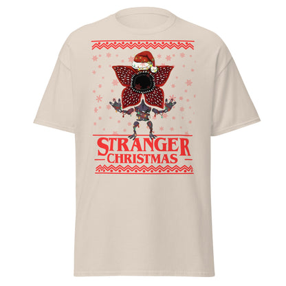 Stranger Christmas T-Shirt - Demogorgon Holiday Parody Tee - Natural - T-Shirts Online