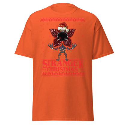 Stranger Christmas T-Shirt - Demogorgon Holiday Parody Tee - Orange - T-Shirts Online