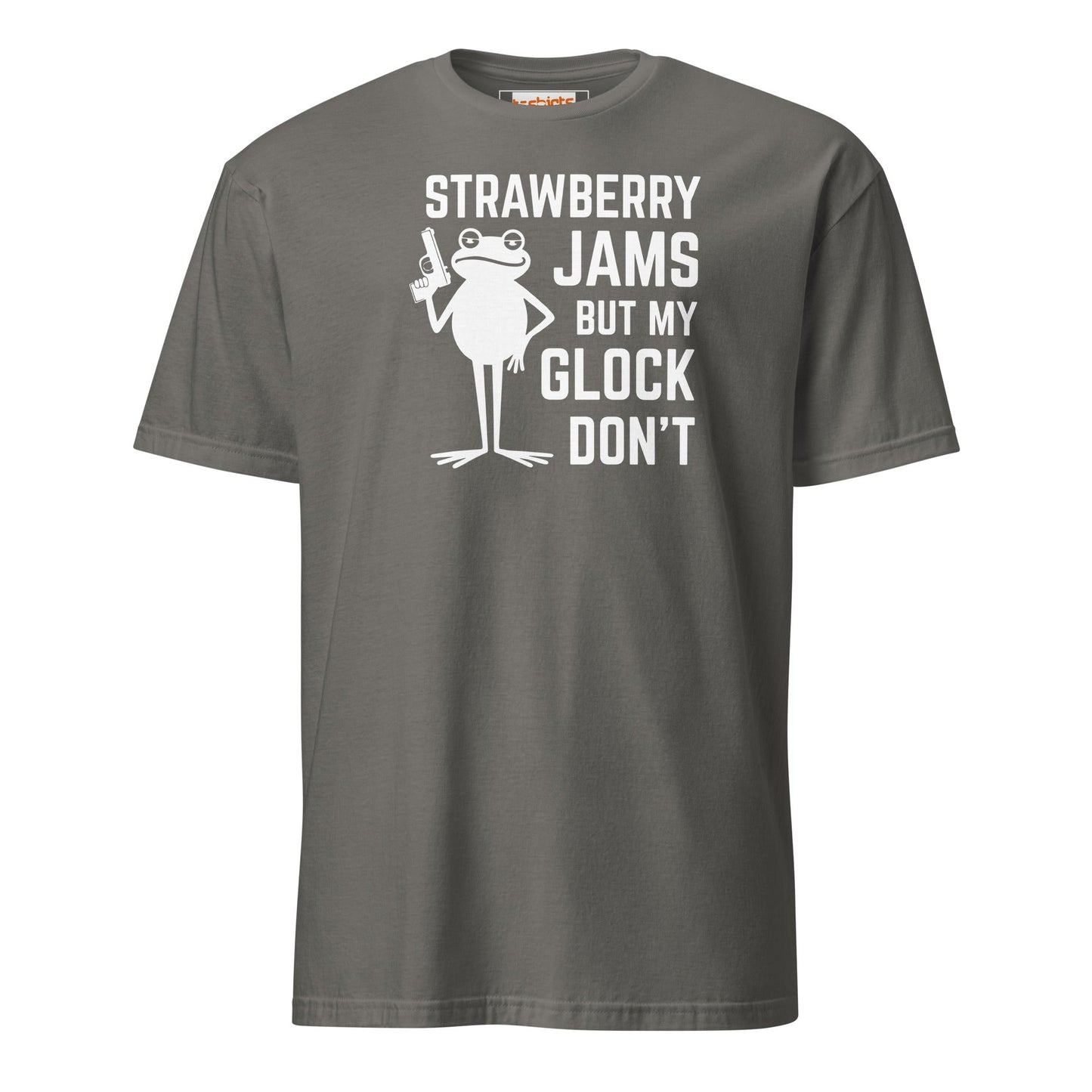 Strawberry Jams But my Glock Don't T-Shirt - Charcoal - T-Shirts Online