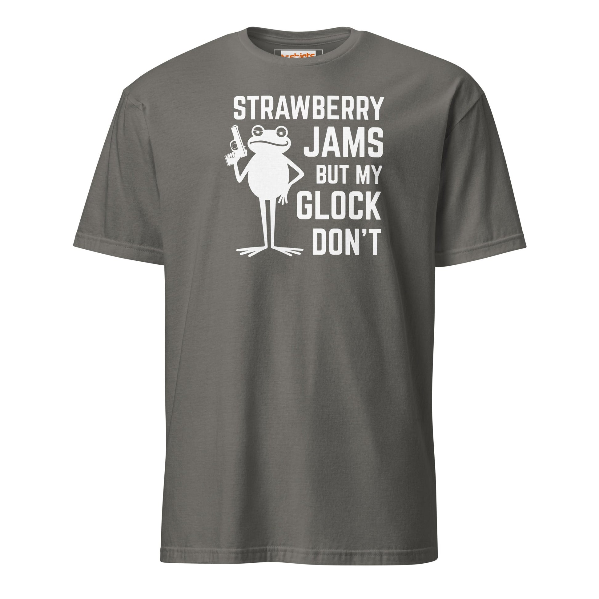 Strawberry Jams But my Glock Don't T-Shirt - Charcoal - T-Shirts Online