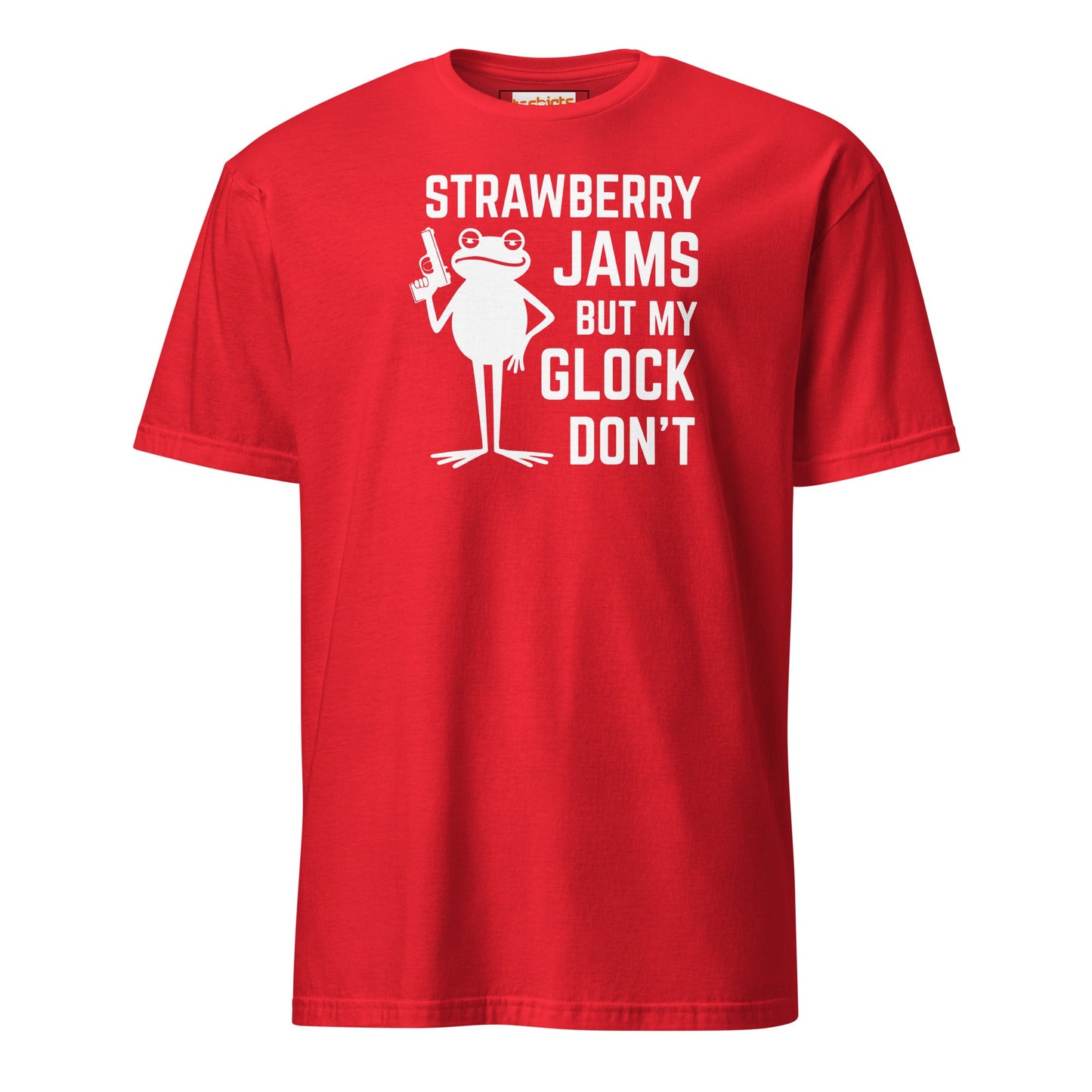 Strawberry Jams But my Glock Don't T-Shirt - Red - T-Shirts Online