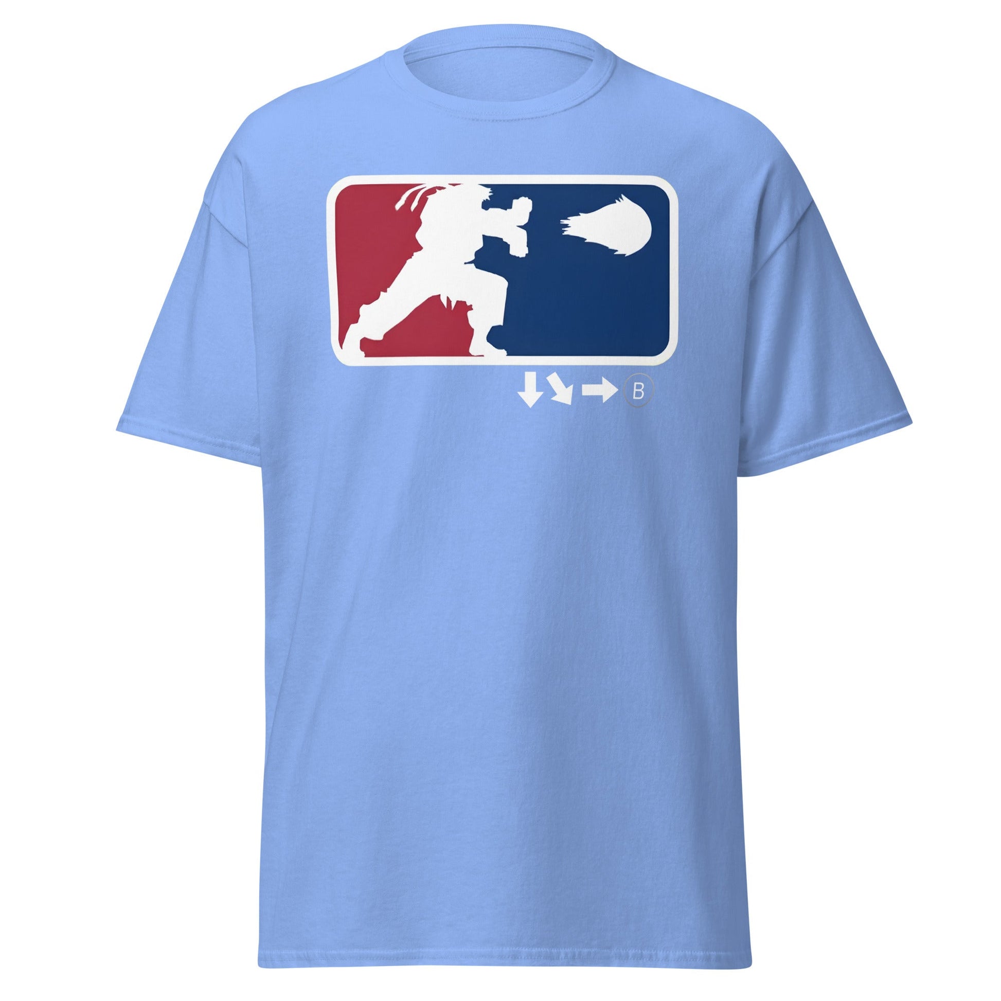 Street Fighter Hadouken League T-Shirt - Carolina Blue - T-Shirts Online