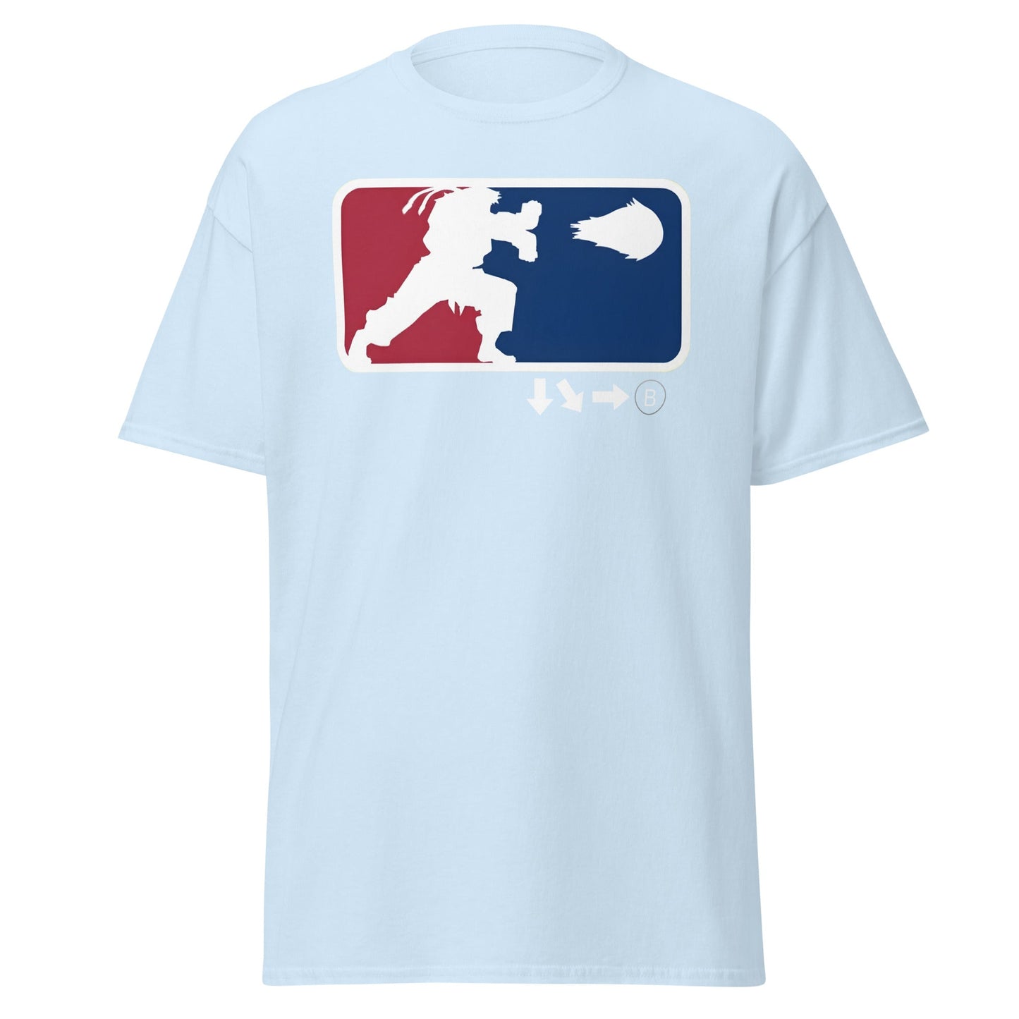 Street Fighter Hadouken League T-Shirt - Light Blue - T-Shirts Online