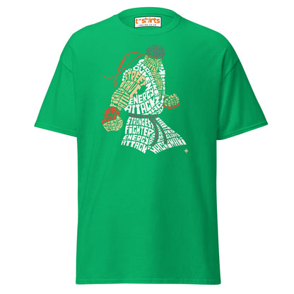 Street Fighter Word Art T-Shirt | Typography Fighter Tee - Irish Green - T-Shirts Online