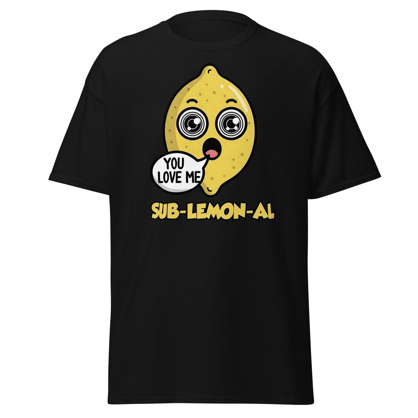 Sub - Lemon - Al Funny Pun T-Shirt | Hypnotic Lemon Graphic Tee - Black - T-Shirts Online