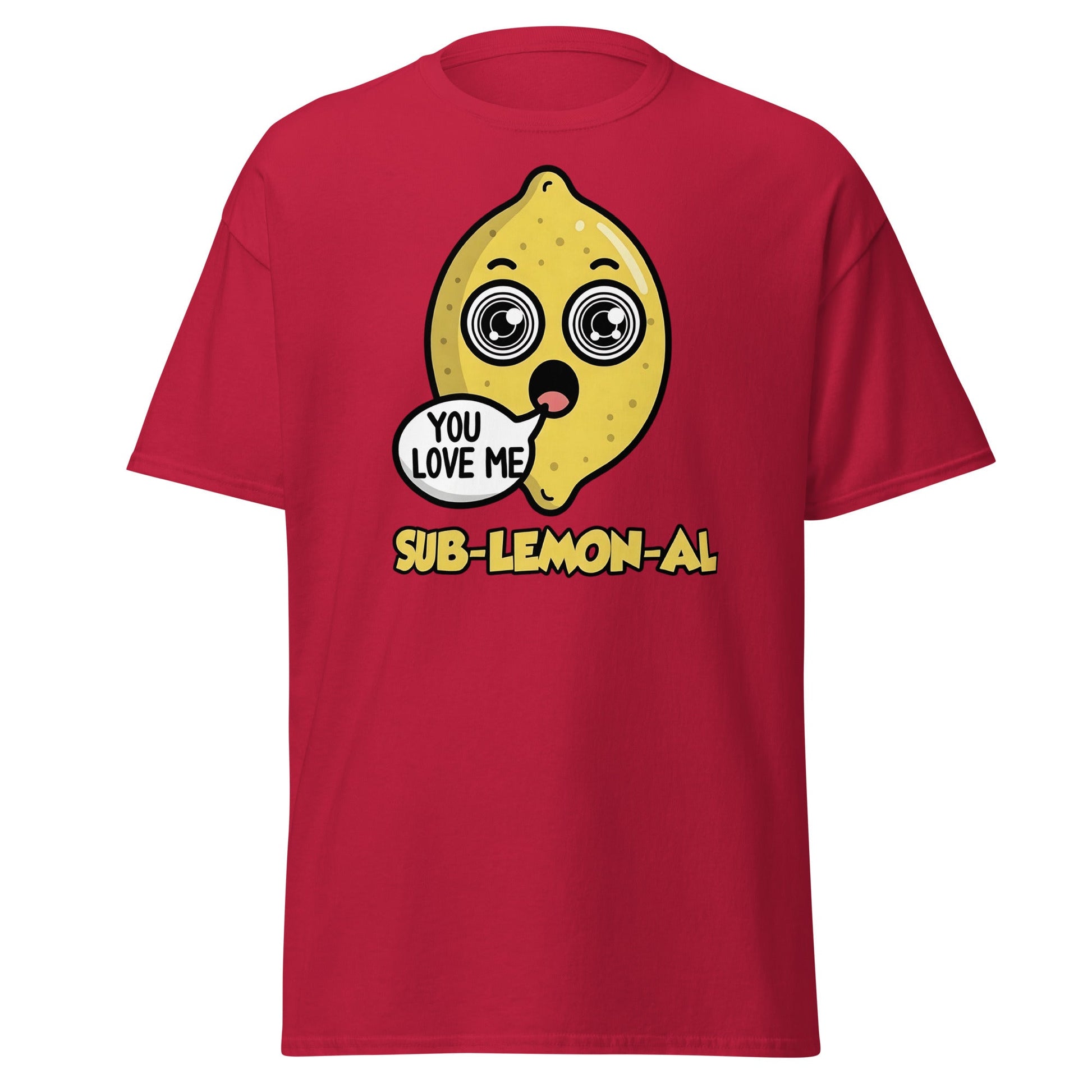 Sub - Lemon - Al Funny Pun T-Shirt | Hypnotic Lemon Graphic Tee - Cardinal - T-Shirts Online