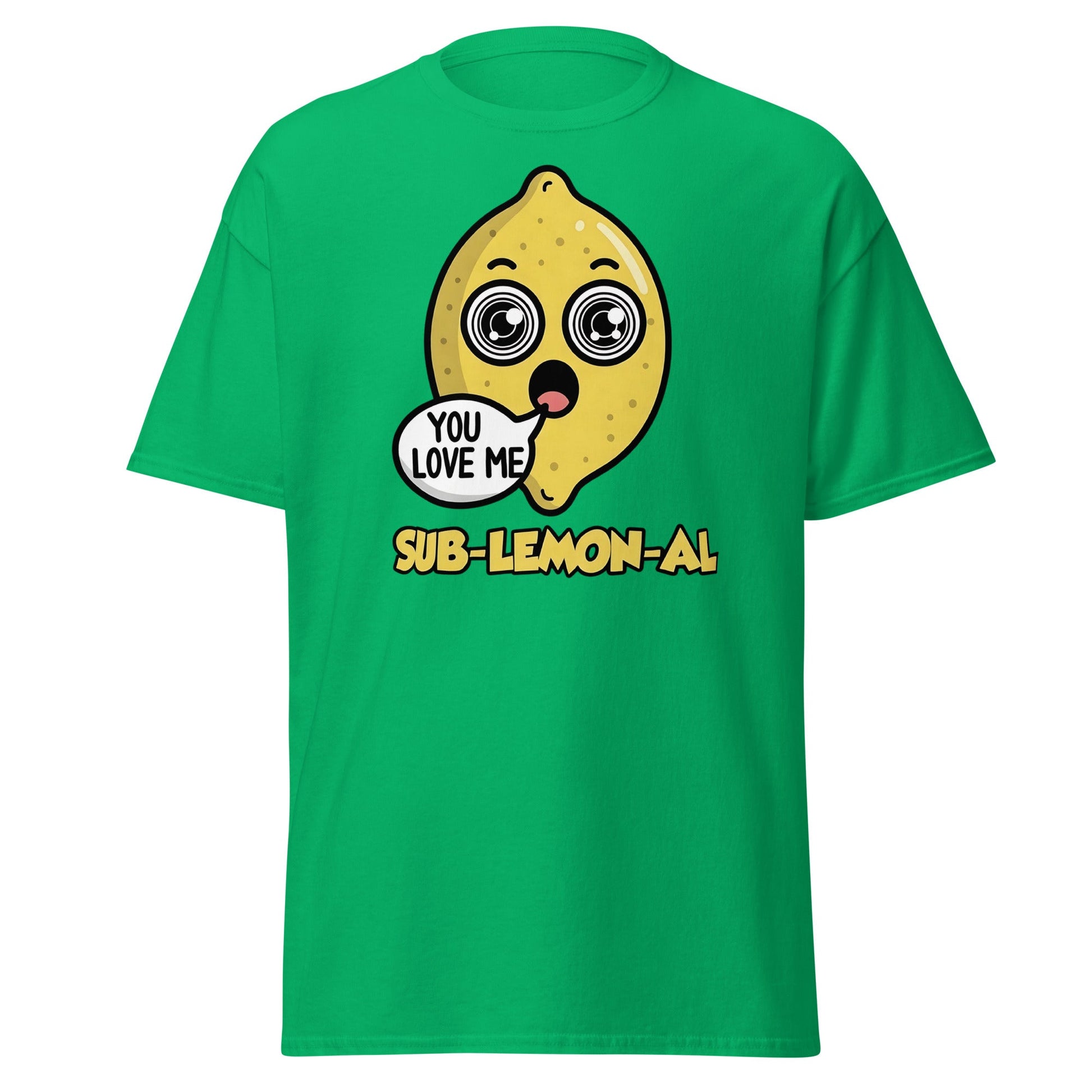 Sub - Lemon - Al Funny Pun T-Shirt | Hypnotic Lemon Graphic Tee - Irish Green - T-Shirts Online