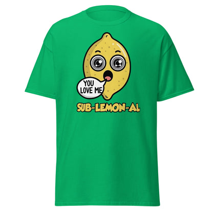 Sub - Lemon - Al Funny Pun T-Shirt | Hypnotic Lemon Graphic Tee - Irish Green - T-Shirts Online