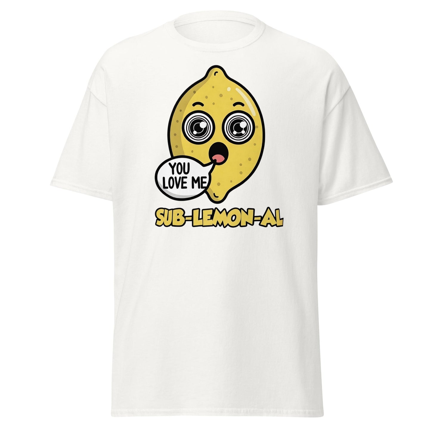 Sub - Lemon - Al Funny Pun T-Shirt | Hypnotic Lemon Graphic Tee - White - T-Shirts Online
