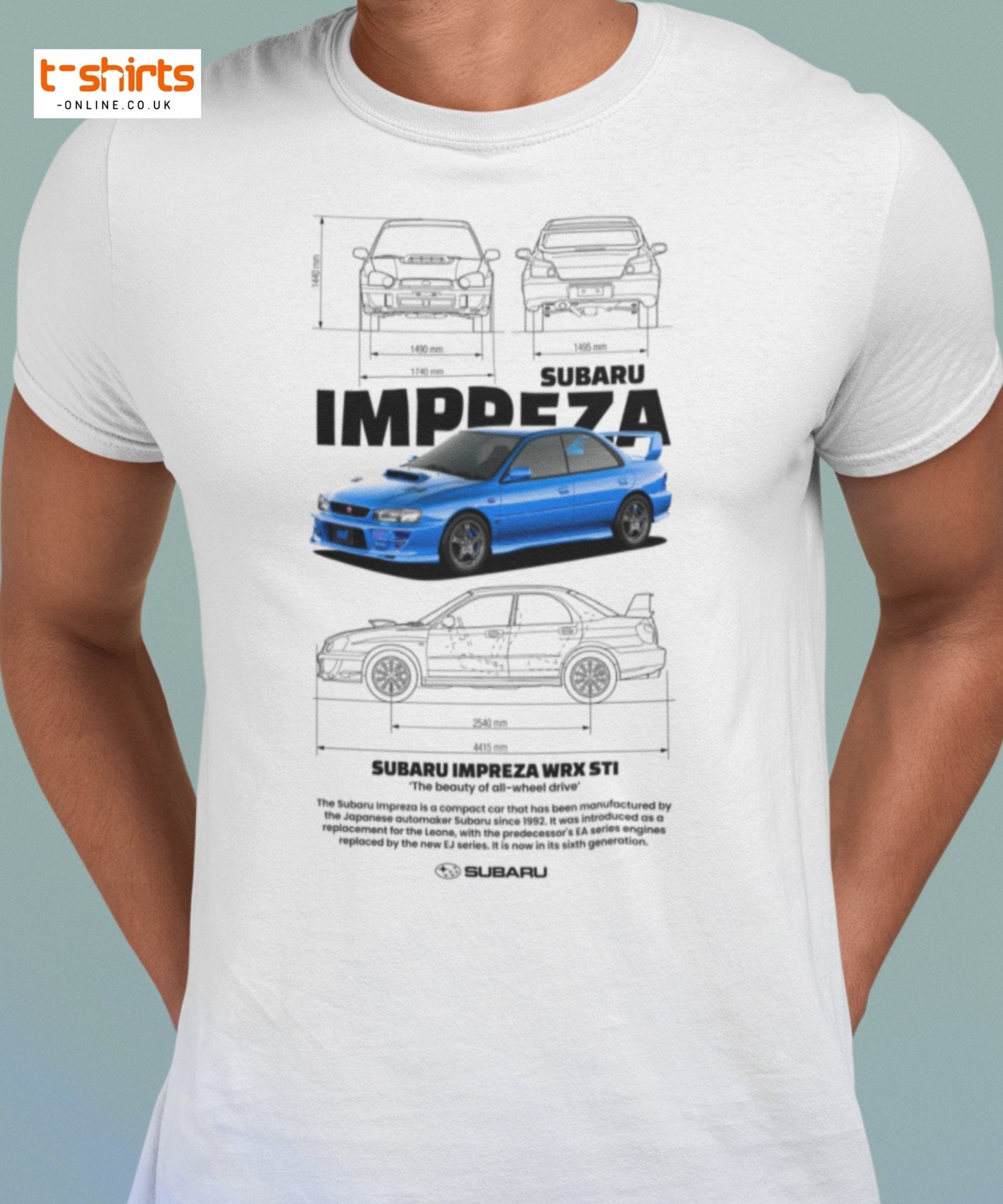 Subaru Impreza WRX STI T-Shirt | JDM Rally Legend Tee - Charcoal - T-Shirts Online