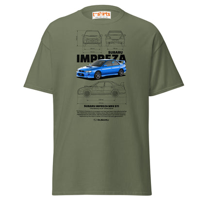 Subaru Impreza WRX STI T-Shirt | JDM Rally Legend Tee - Military Green - T-Shirts Online