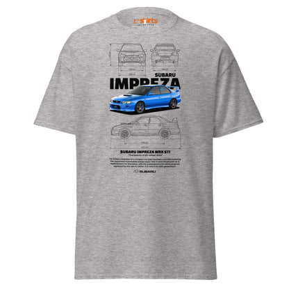 Subaru Impreza WRX STI T-Shirt | JDM Rally Legend Tee - Sport Grey - T-Shirts Online