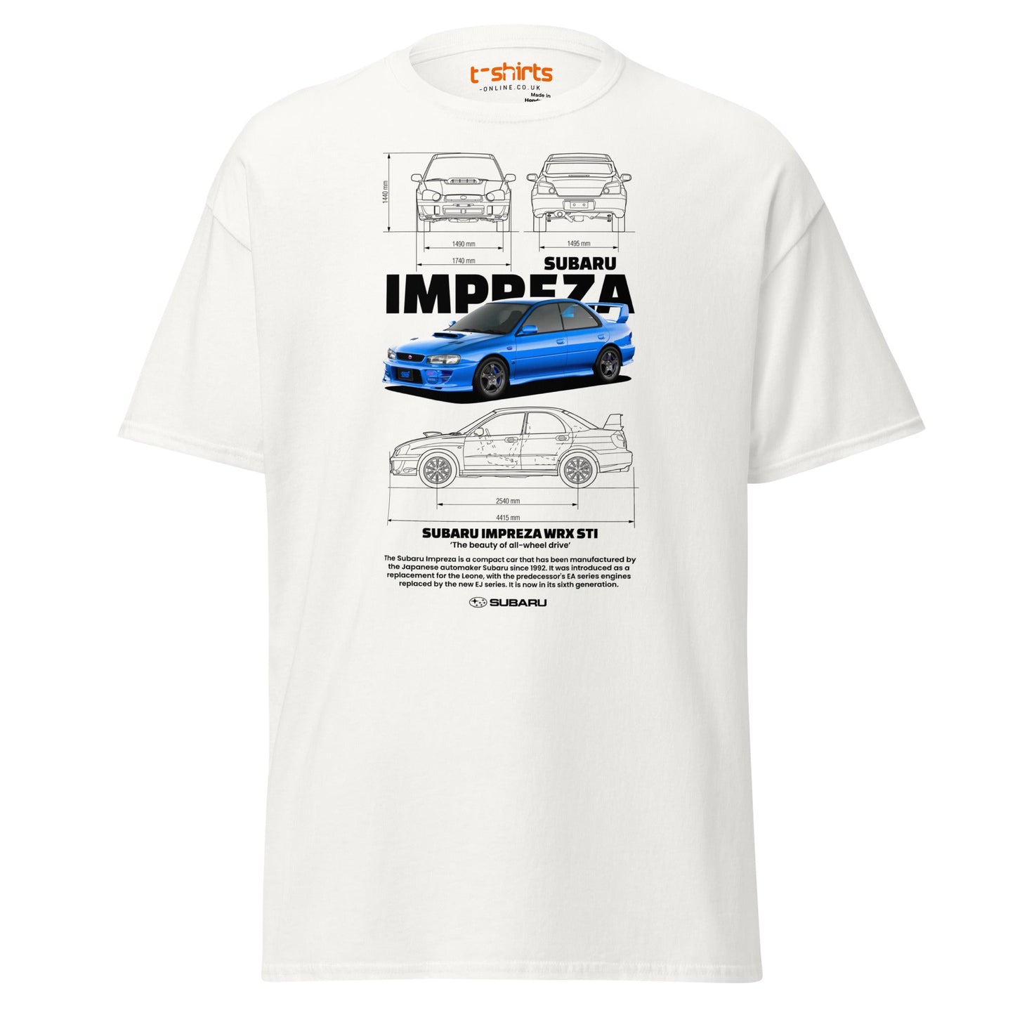 Subaru Impreza WRX STI T-Shirt | JDM Rally Legend Tee - White - T-Shirts Online
