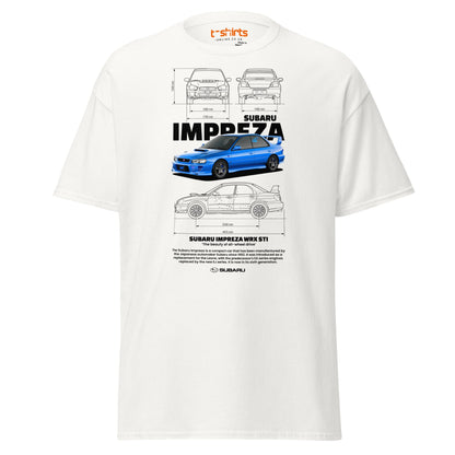 Subaru Impreza WRX STI T-Shirt | JDM Rally Legend Tee - White - T-Shirts Online