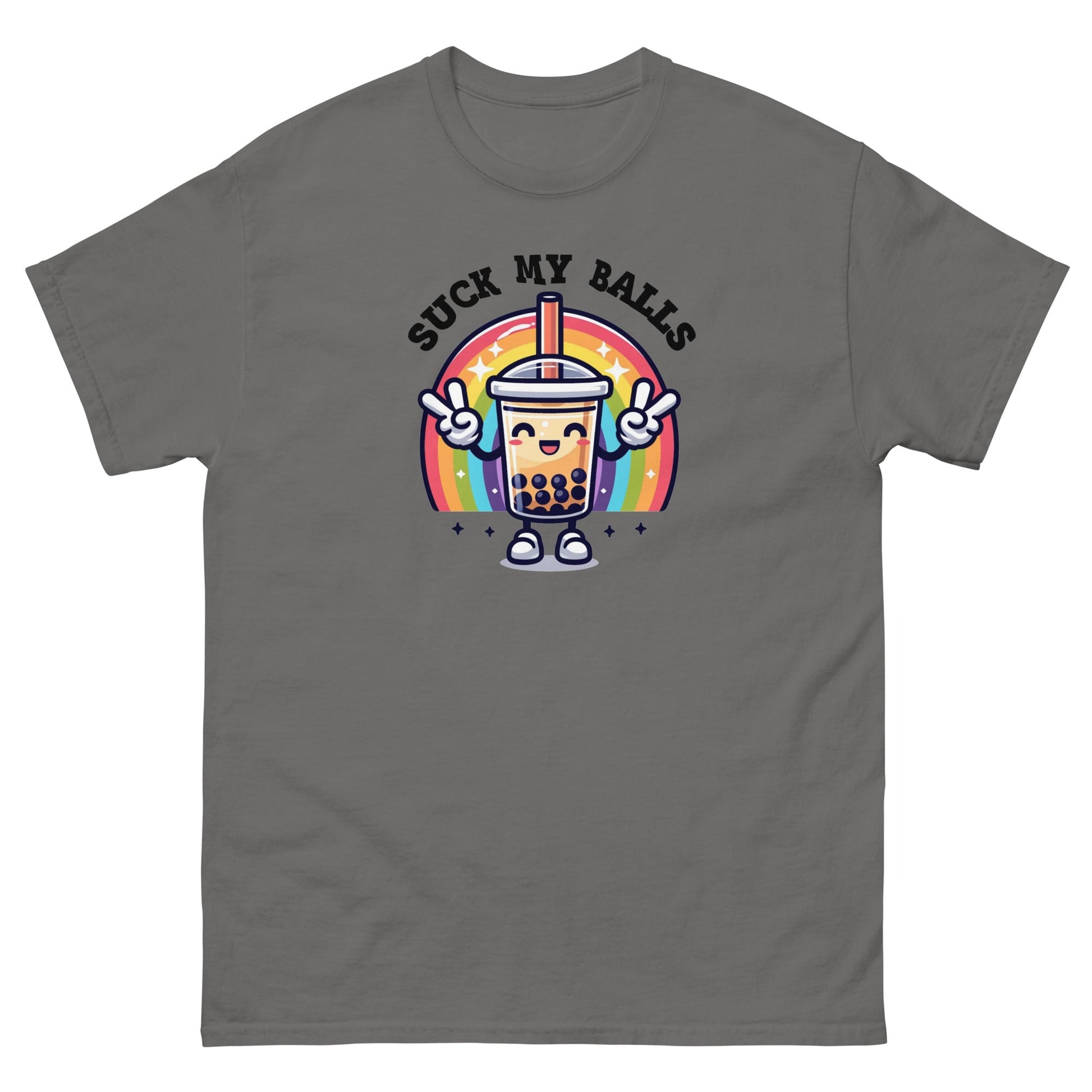 Suck My Balls| T-Shirt - Charcoal - T-Shirts Online