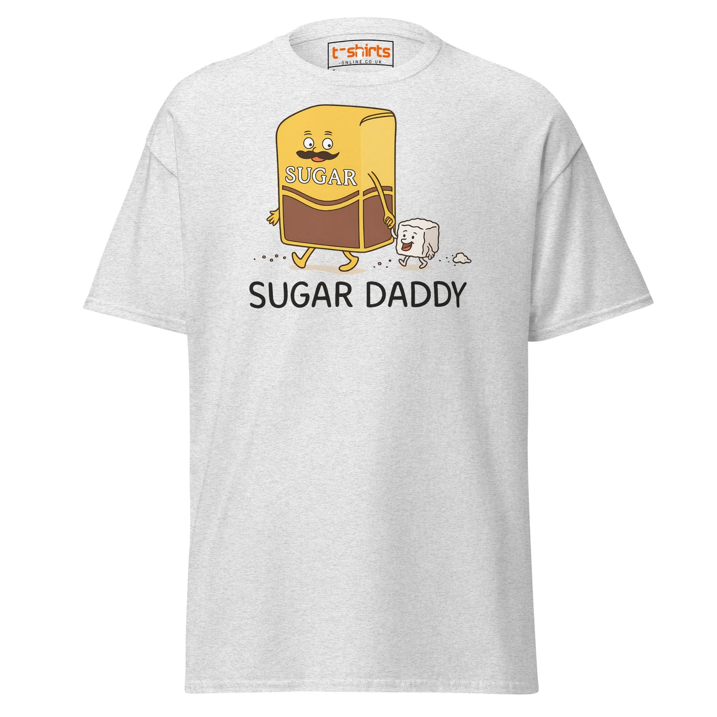 Sugar Daddy Funny Cartoon T-Shirt – Sweet Pun Tee - Ash - T-Shirts Online