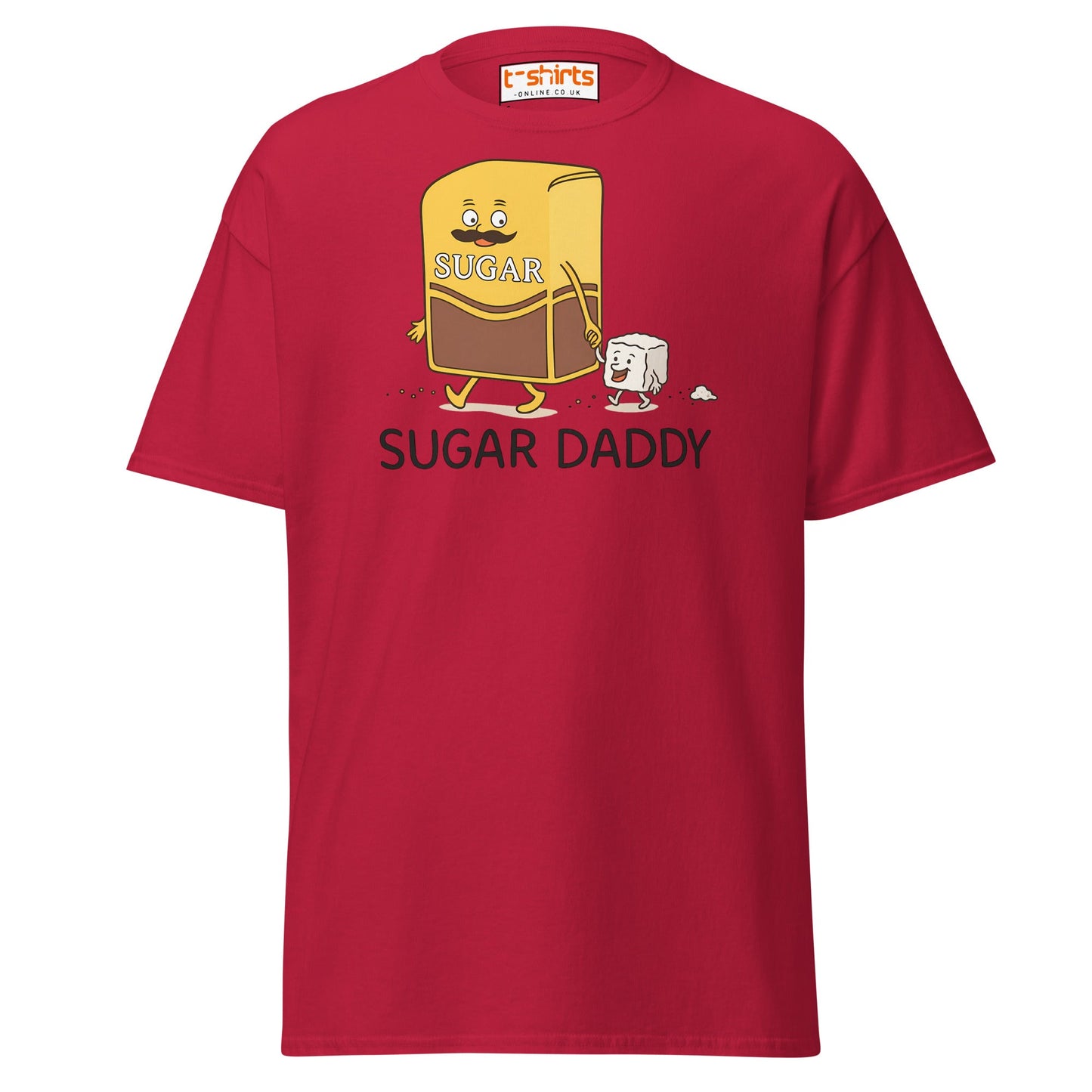 Sugar Daddy Funny Cartoon T-Shirt – Sweet Pun Tee - Cardinal - T-Shirts Online