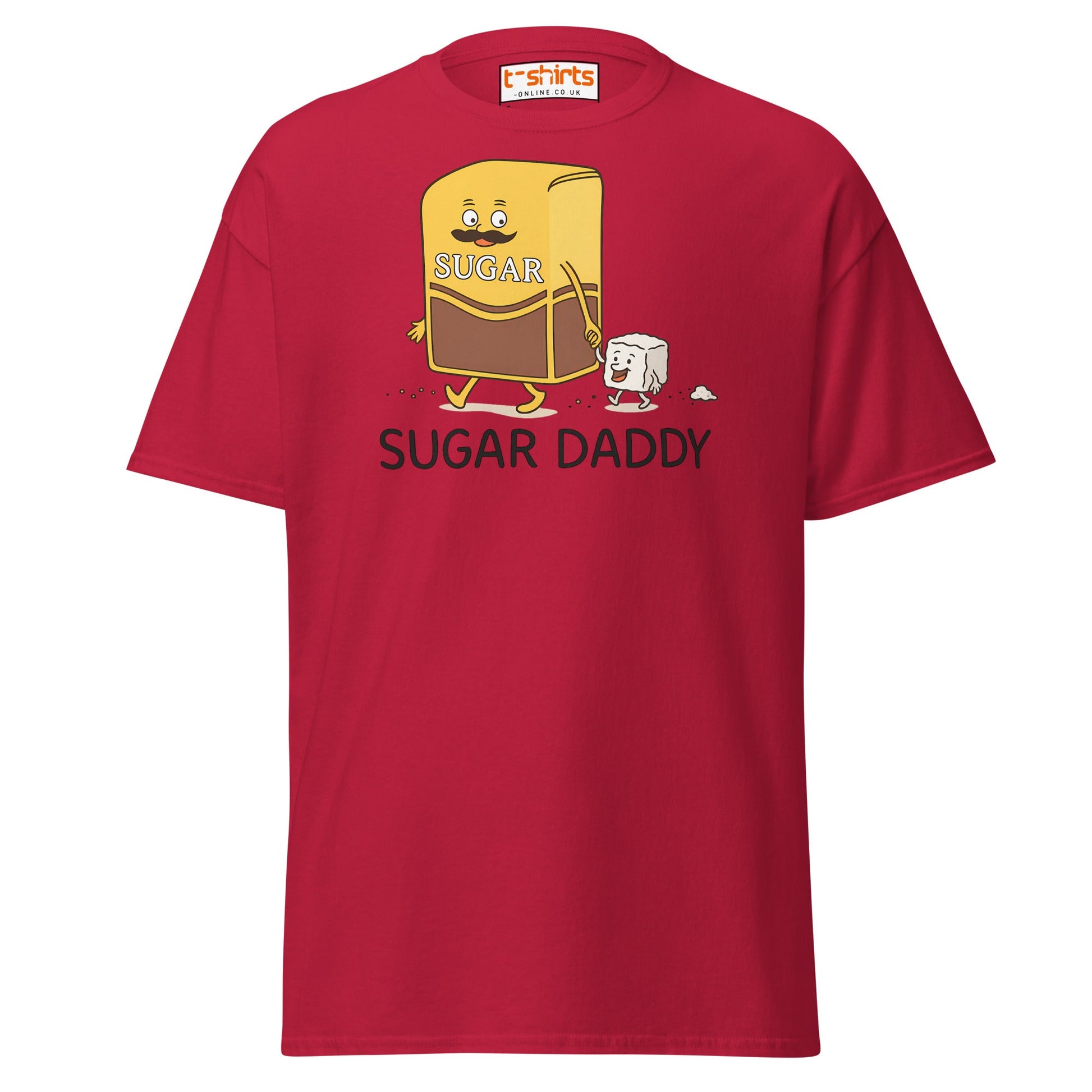Sugar Daddy Funny Cartoon T-Shirt – Sweet Pun Tee - Cardinal - T-Shirts Online