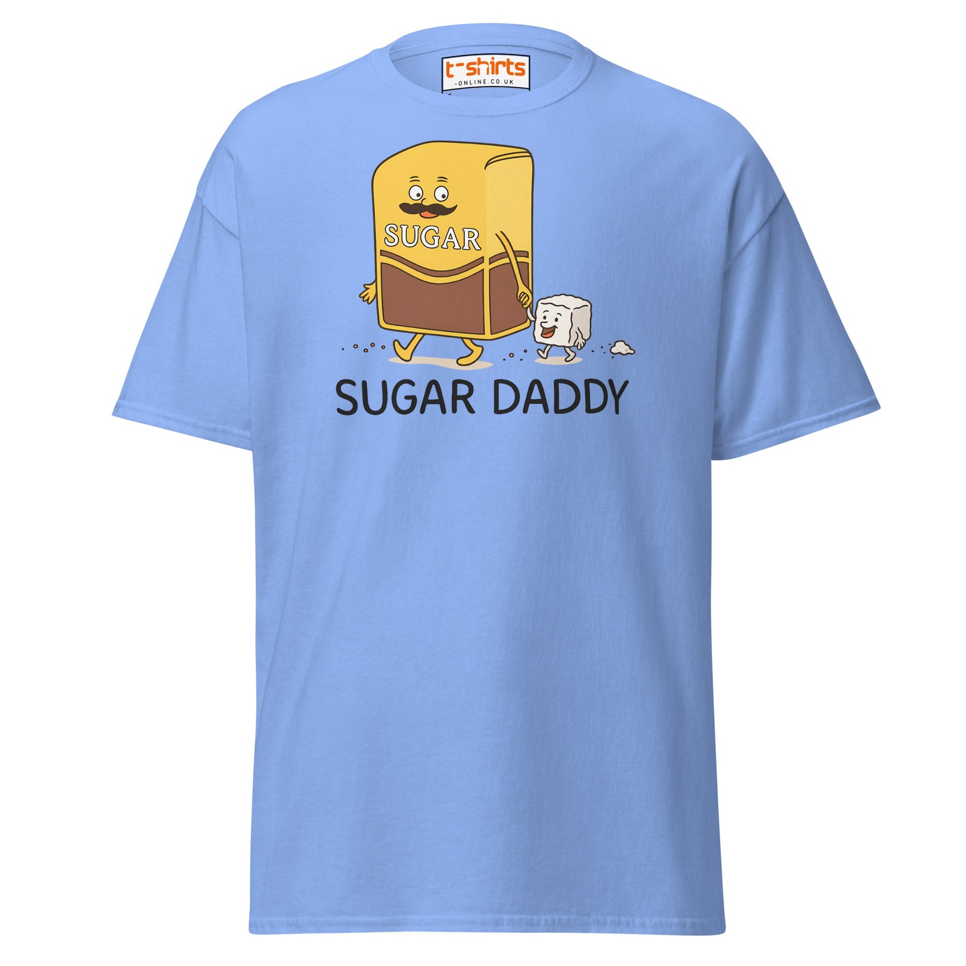 Sugar Daddy Funny Cartoon T-Shirt – Sweet Pun Tee - Carolina Blue - T-Shirts Online