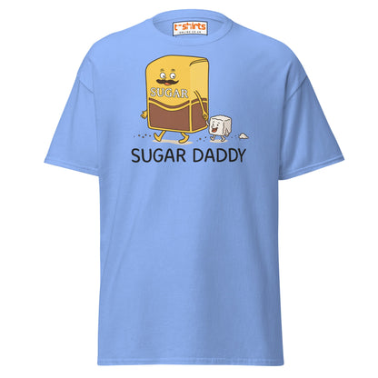 Sugar Daddy Funny Cartoon T-Shirt – Sweet Pun Tee - Carolina Blue - T-Shirts Online