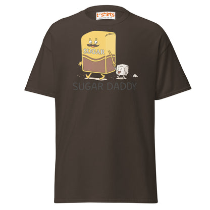 Sugar Daddy Funny Cartoon T-Shirt – Sweet Pun Tee - Dark Chocolate - T-Shirts Online