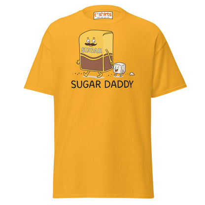 Sugar Daddy Funny Cartoon T-Shirt – Sweet Pun Tee - Gold - T-Shirts Online