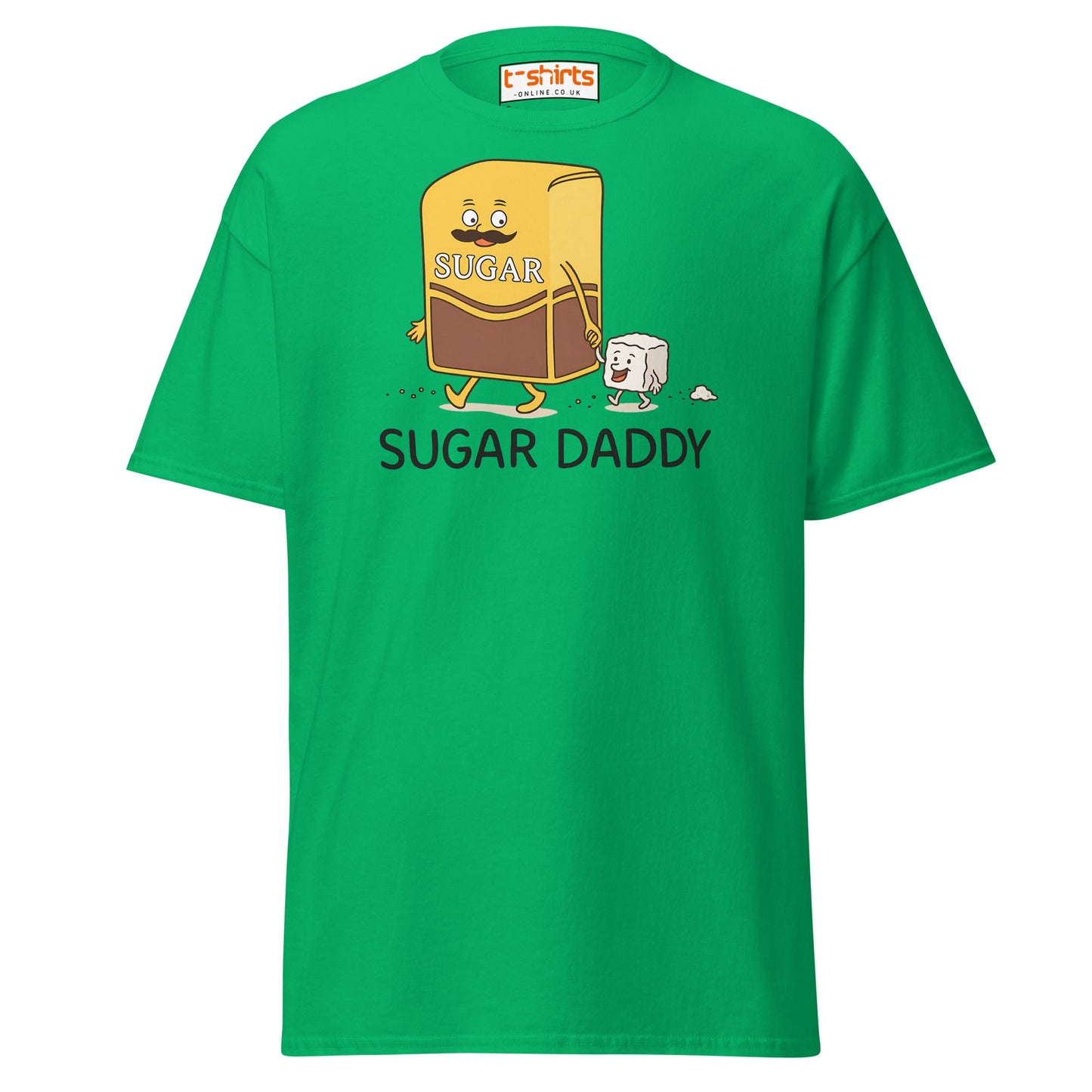 Sugar Daddy Funny Cartoon T-Shirt – Sweet Pun Tee - Irish Green - T-Shirts Online