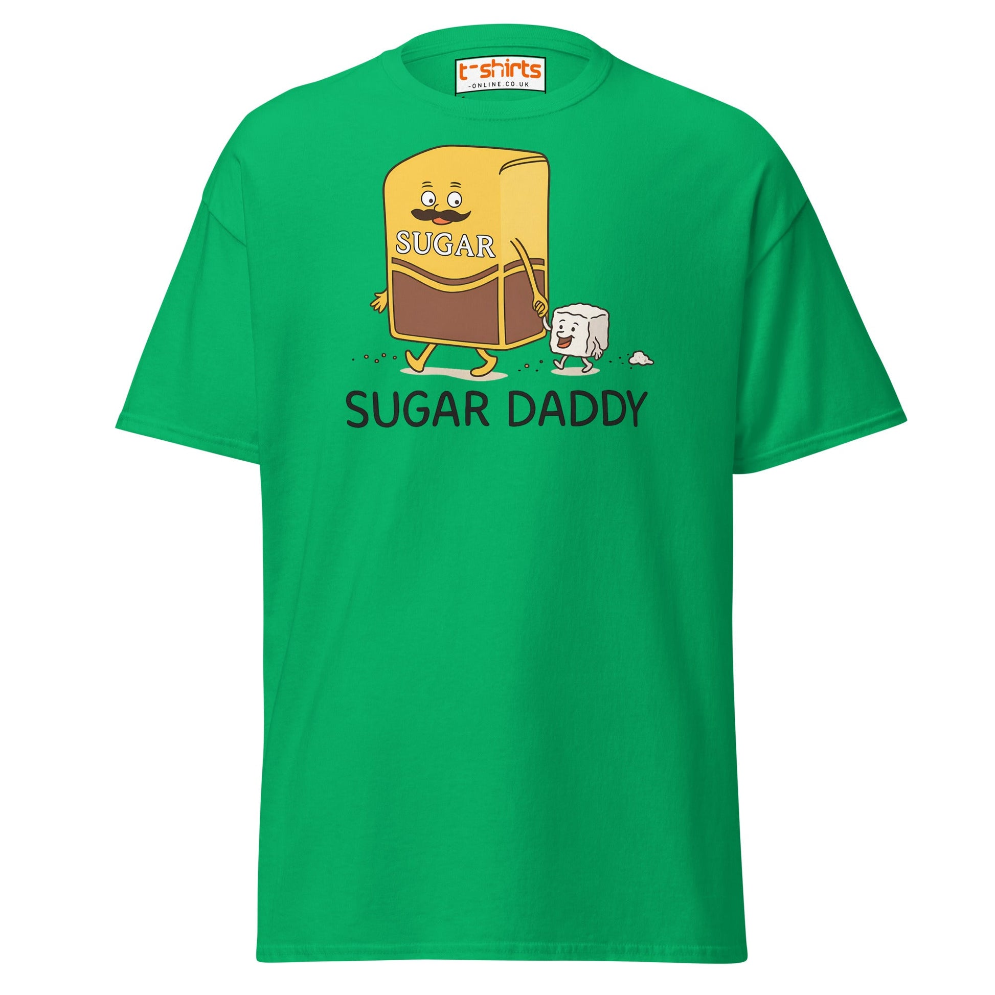 Sugar Daddy Funny Cartoon T-Shirt – Sweet Pun Tee - Irish Green - T-Shirts Online