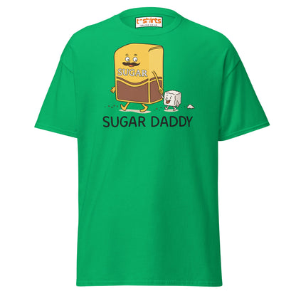 Sugar Daddy Funny Cartoon T-Shirt – Sweet Pun Tee - Irish Green - T-Shirts Online
