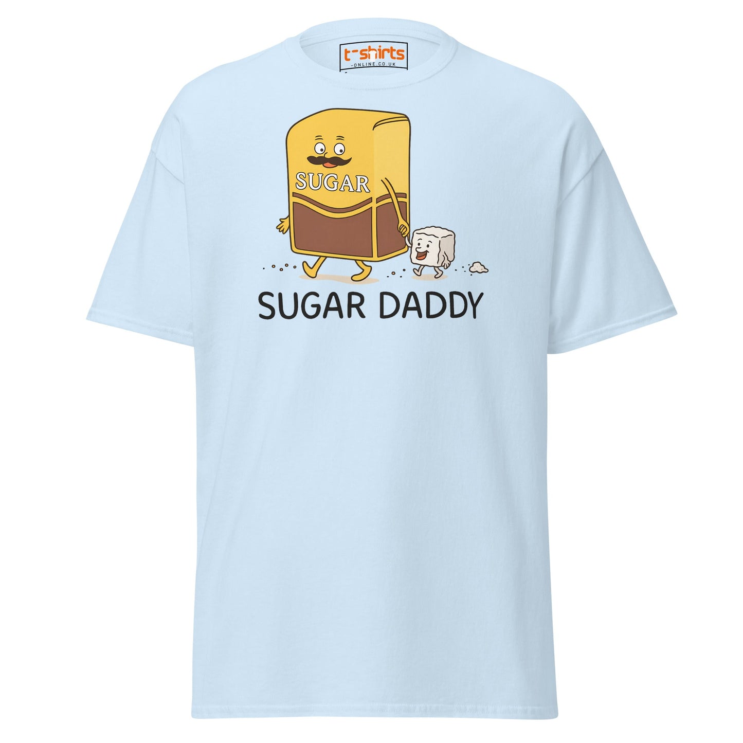 Sugar Daddy Funny Cartoon T-Shirt – Sweet Pun Tee - Light Blue - T-Shirts Online