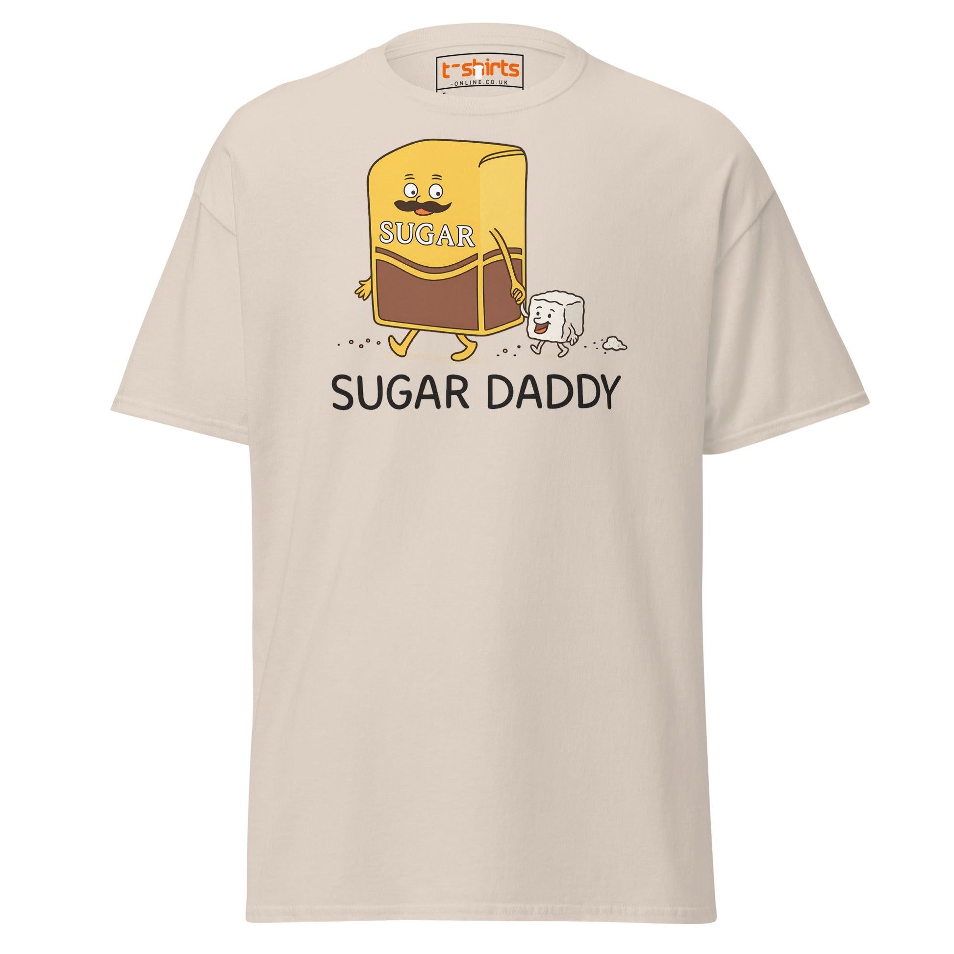 Sugar Daddy Funny Cartoon T-Shirt – Sweet Pun Tee - Natural - T-Shirts Online