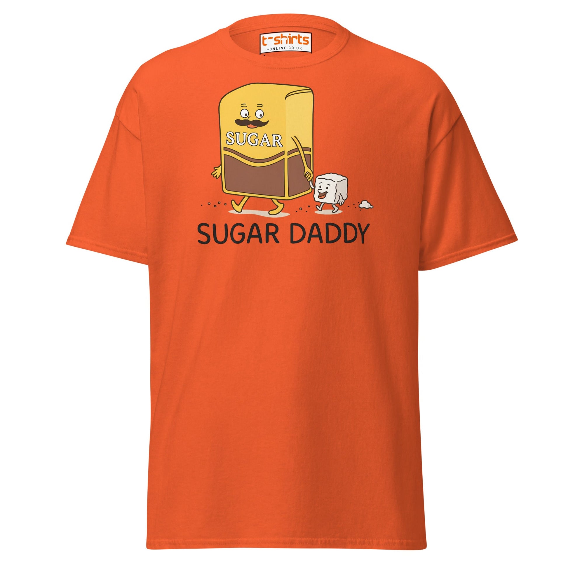 Sugar Daddy Funny Cartoon T-Shirt – Sweet Pun Tee - Orange - T-Shirts Online
