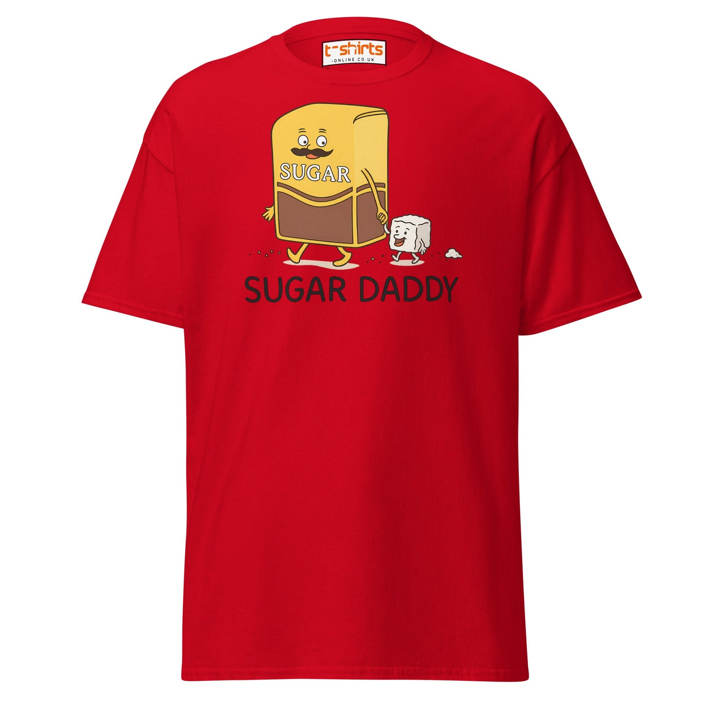 Sugar Daddy Funny Cartoon T-Shirt – Sweet Pun Tee - Red - T-Shirts Online