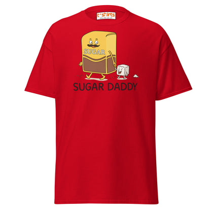Sugar Daddy Funny Cartoon T-Shirt – Sweet Pun Tee - Red - T-Shirts Online