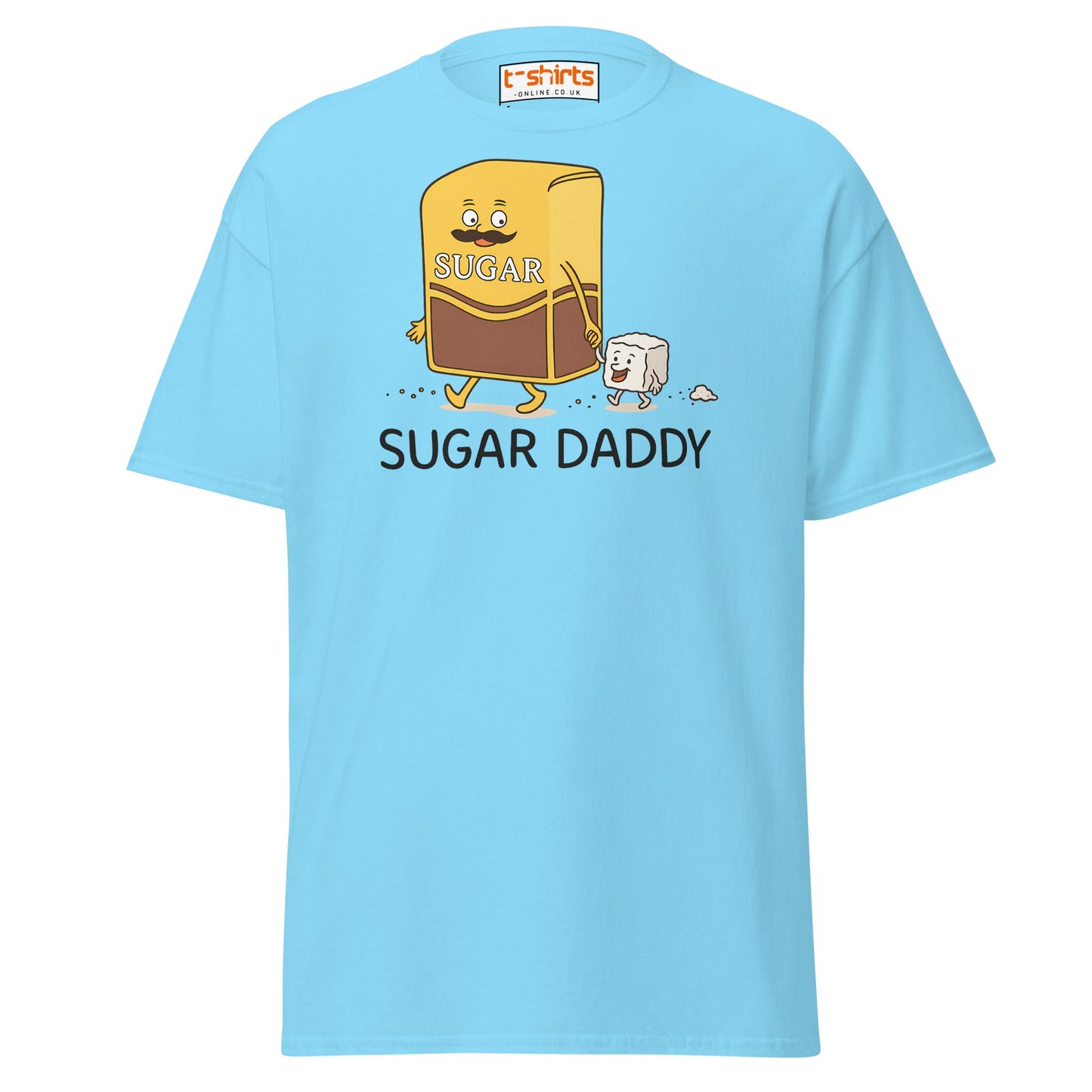 Sugar Daddy Funny Cartoon T-Shirt – Sweet Pun Tee - Sky - T-Shirts Online