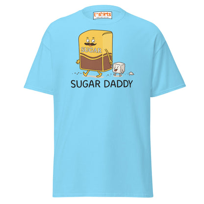 Sugar Daddy Funny Cartoon T-Shirt – Sweet Pun Tee - Sky - T-Shirts Online