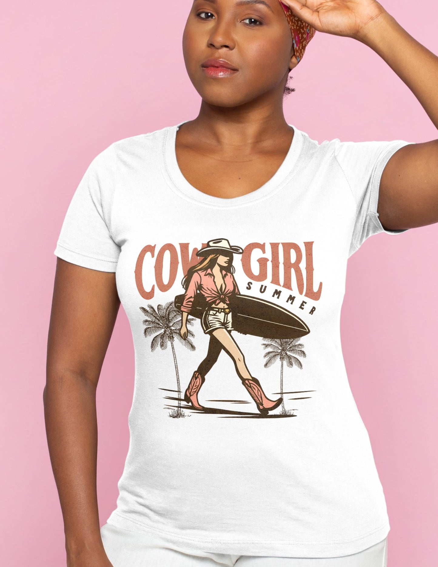 Summer Cowgirl | Women's T-Shirt - Black - T-Shirts Online