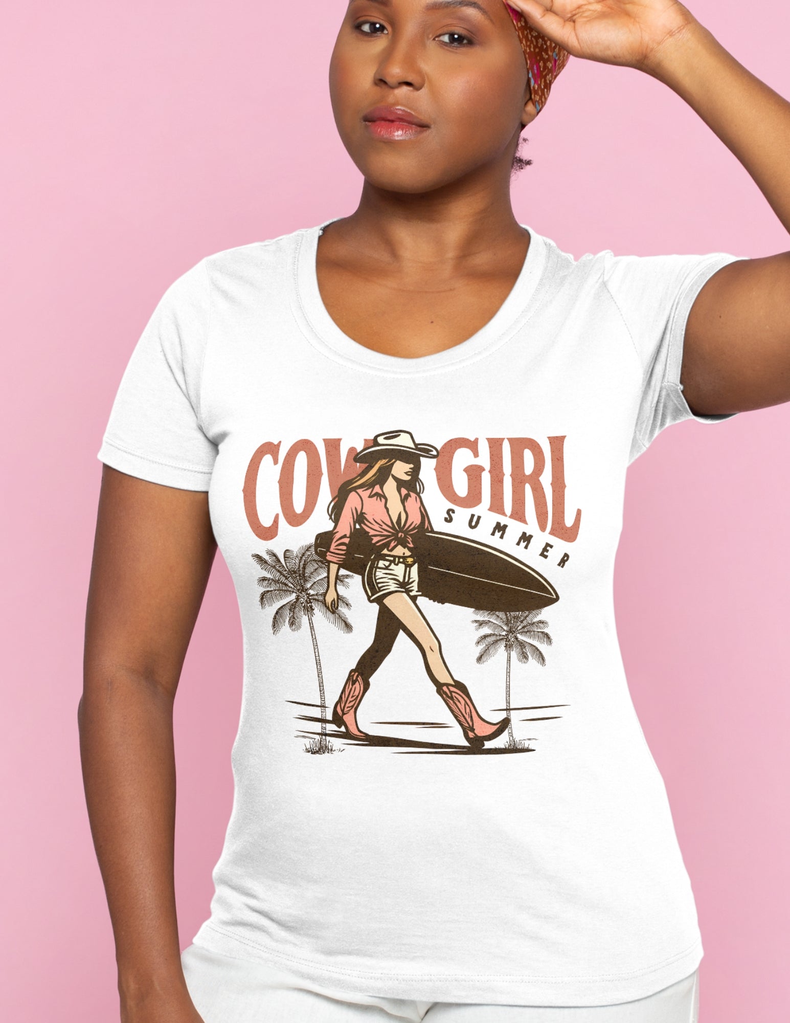 Summer Cowgirl | Women's T-Shirt - Black - T-Shirts Online