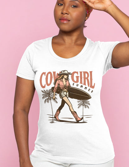 Summer Cowgirl | Women's T-Shirt - Black - T-Shirts Online