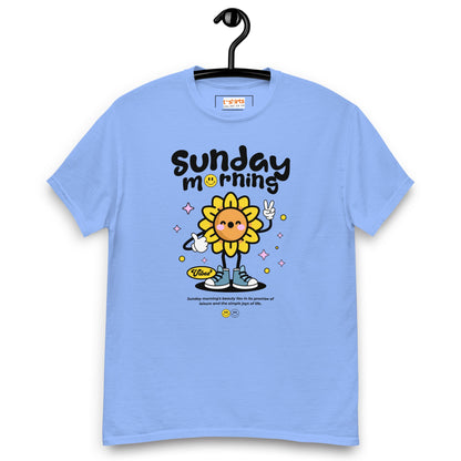 Sunday Morning T-Shirt | Relaxing T-Shirt - Carolina Blue - T-Shirts Online
