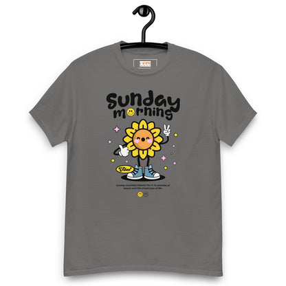 Sunday Morning T-Shirt | Relaxing T-Shirt - Charcoal - T-Shirts Online