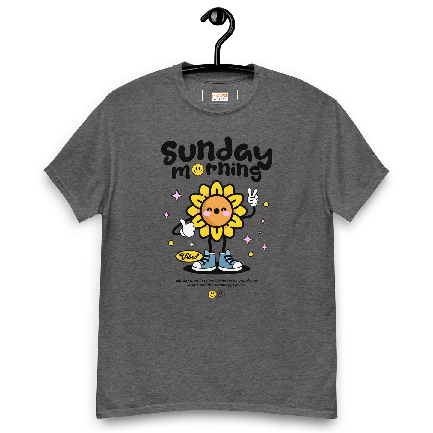 Sunday Morning T-Shirt | Relaxing T-Shirt - Dark Heather - T-Shirts Online