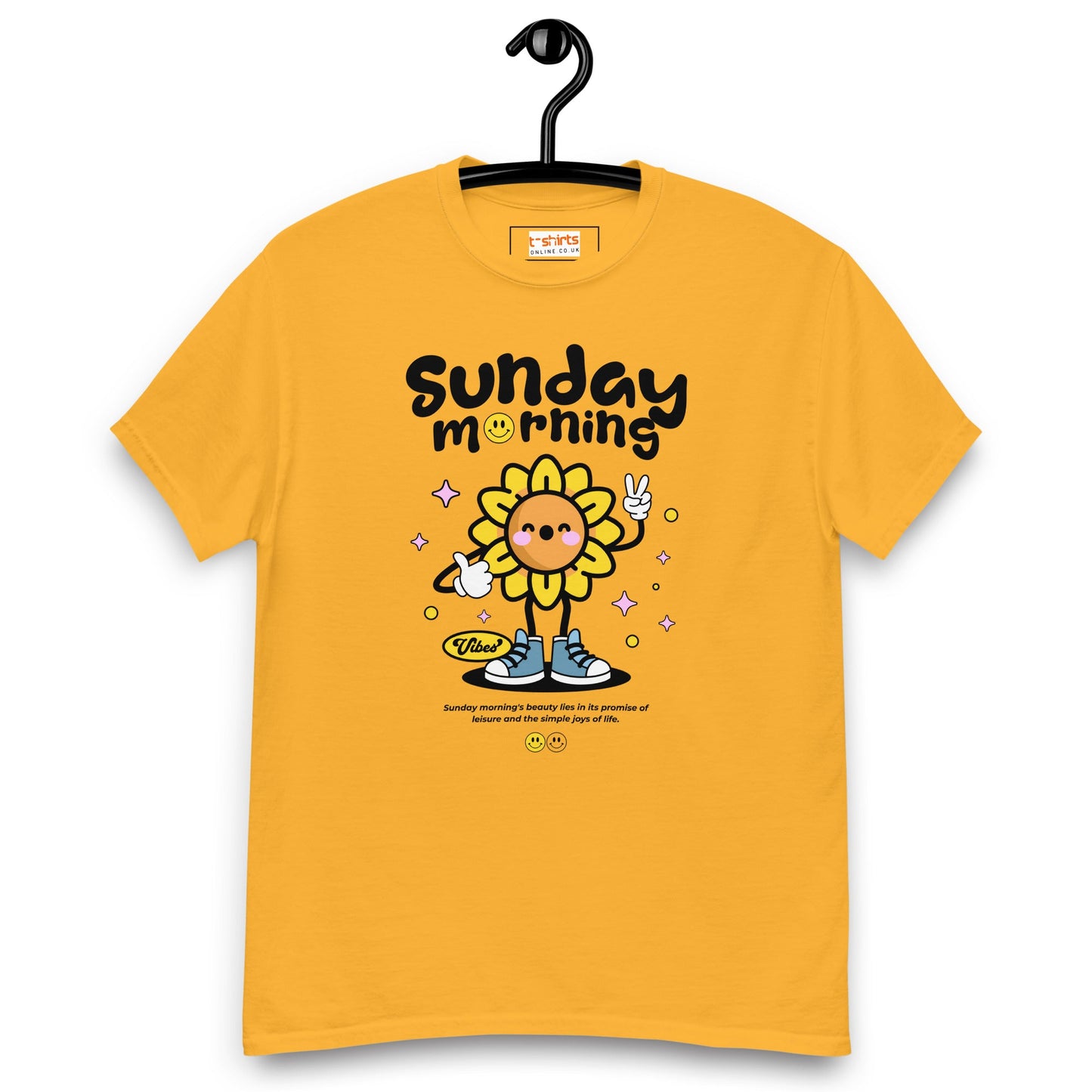 Sunday Morning T-Shirt | Relaxing T-Shirt - Gold - T-Shirts Online